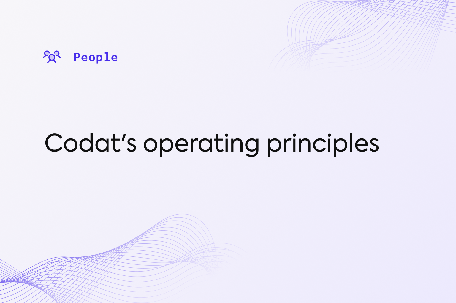 Codat's operating principles